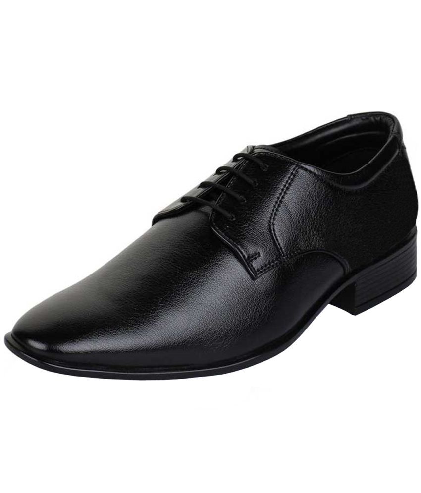     			vitoria - Black Men's Derby Formal Shoes