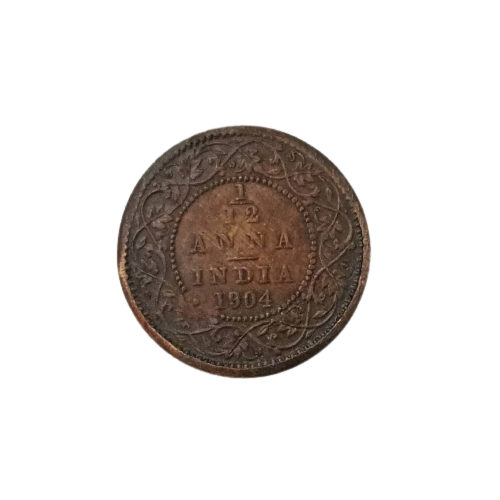     			Hop n Shop - Rare 1/12 Anna 1904 Edward VII Copper 1 Numismatic Coins