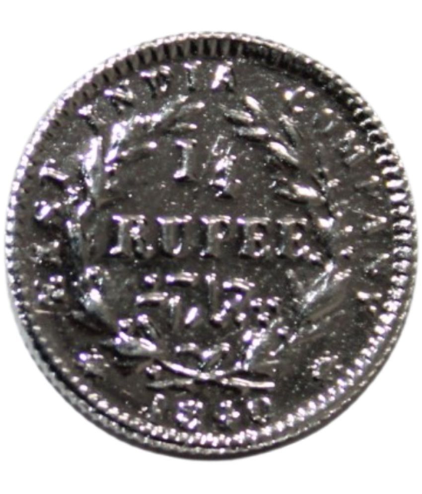     			newWay - 1/4 Rupee (1840) "Victoria Queen" East India Company Collectible Silverplated Fancy 1 Coin Numismatic Coins