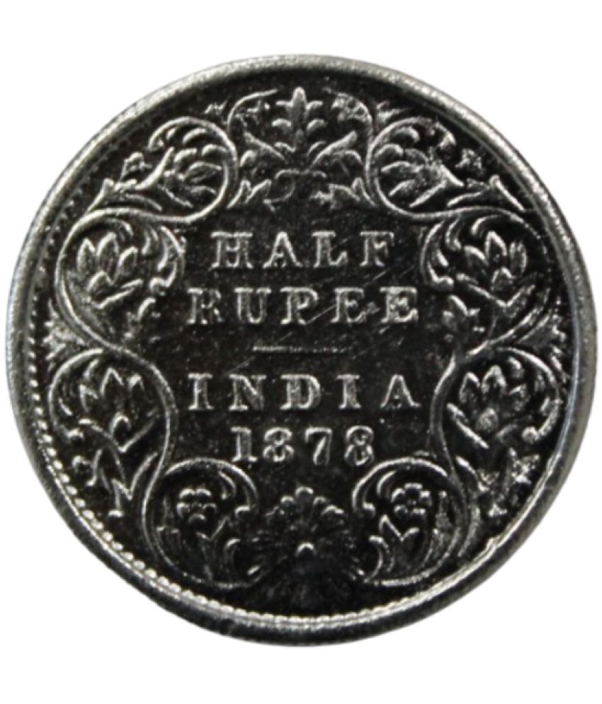     			newWay - Half Rupee (1878) "Victoria Empress" British India Collectible Silverplated Fancy 1 Coin Numismatic Coins