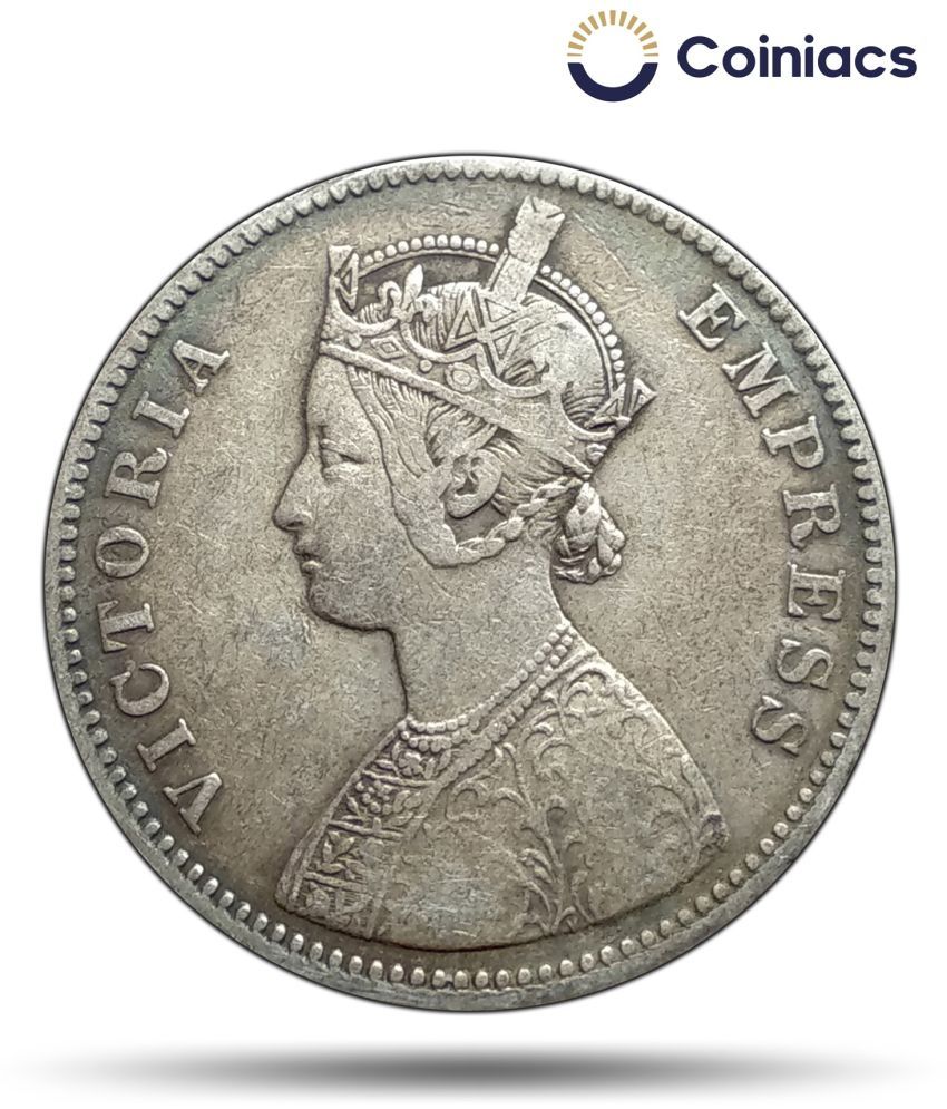     			COINIACS Rare Authentic Silver One Rupee Victoria Empress 1878-1901 Silver Coin, British India Coin for Collection. Collectible