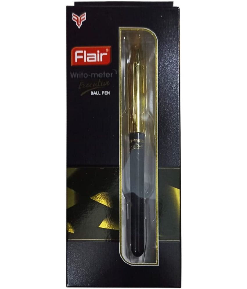     			FLAIR Writometer Executive Ball Pen Box Pack | 0.6 mm Tip Size | Our Longest Writing Pens, Writes Upto 10,000 Meters | Ensures Smoothness & Durability | Blue Ink, Pack of 5 Pens