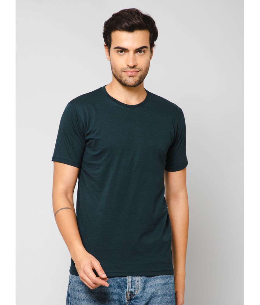     			GIYSI - Turquoise 100% Cotton Regular Fit Men's T-Shirt ( Pack of 1 )