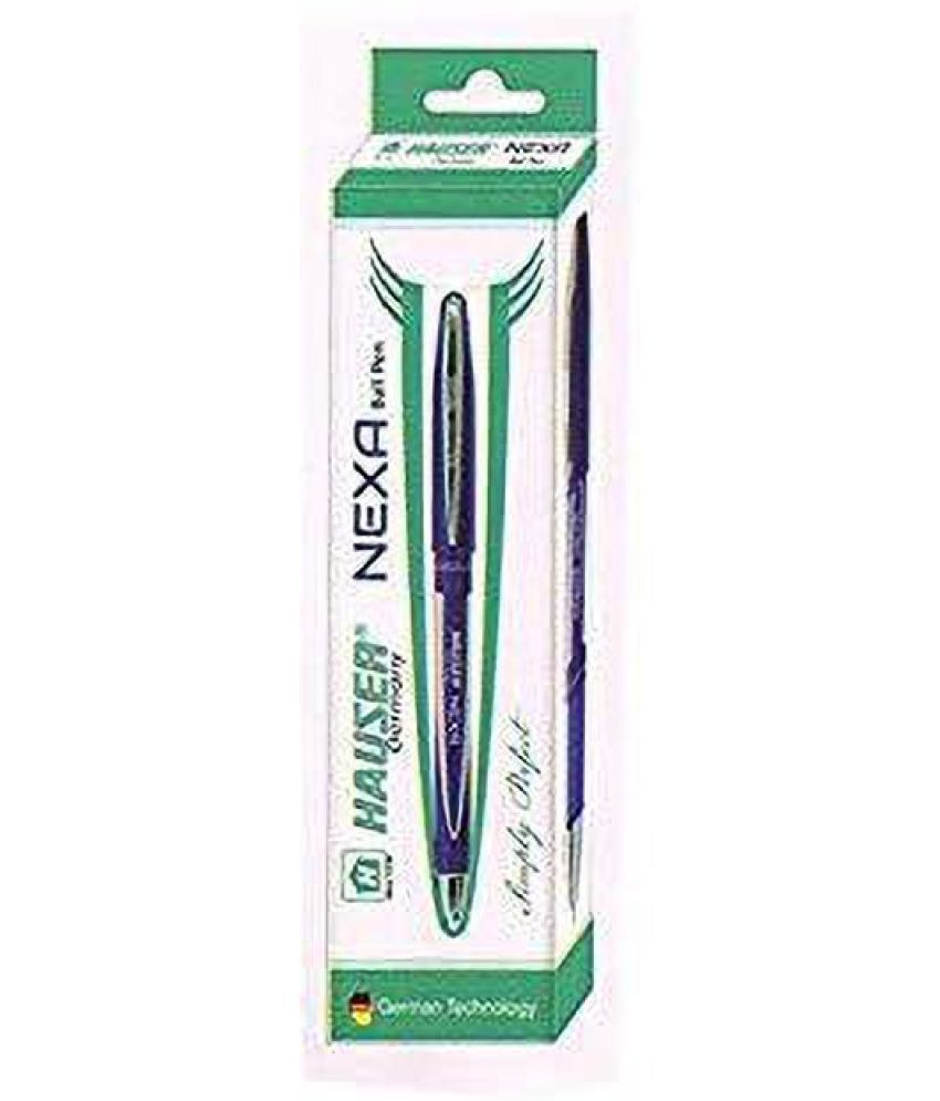     			HAUSER Nexa Gold Ball Pen Box Pack | Stylish Design With Comfortable Grip Ball Pen (Pack of 6, Blue)