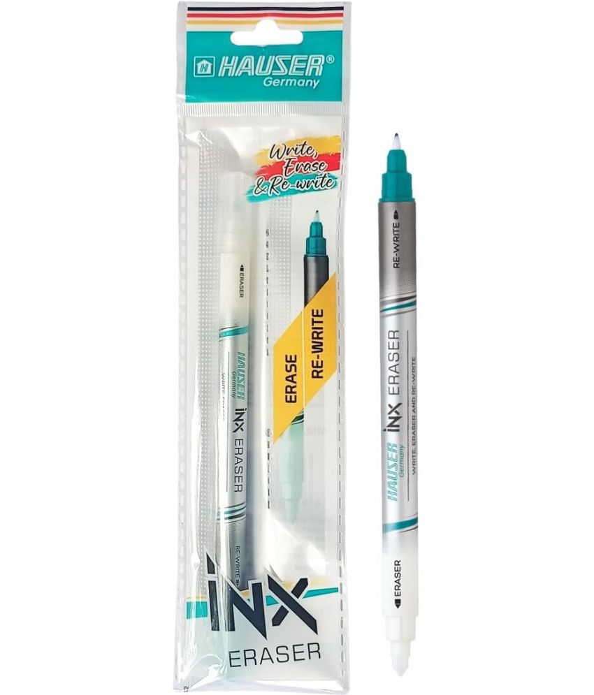     			Hauser Inx Eraser Pouch Pack | Erase Ink of Inx Fountain Pens & Re-Write Over It | Write, Erase & Rewrite Easily | Pack of 10