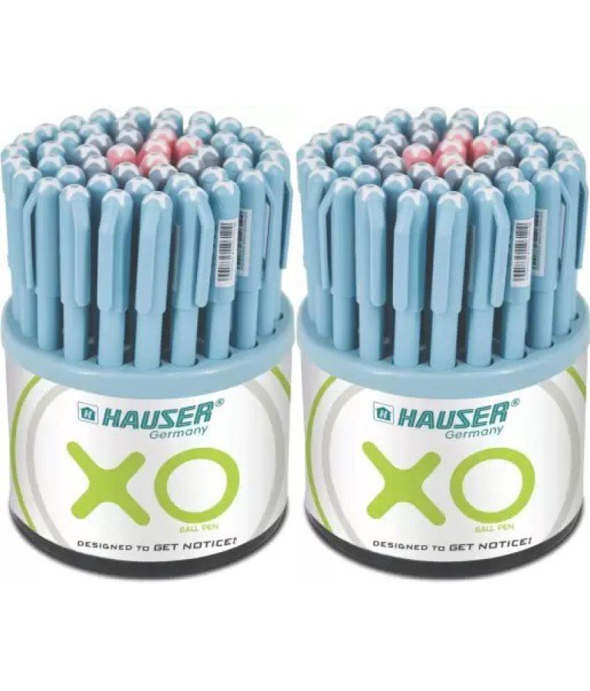     			Hauser XO Ball Pen (set of 50, Blue, Black & Red) x Pack of 2