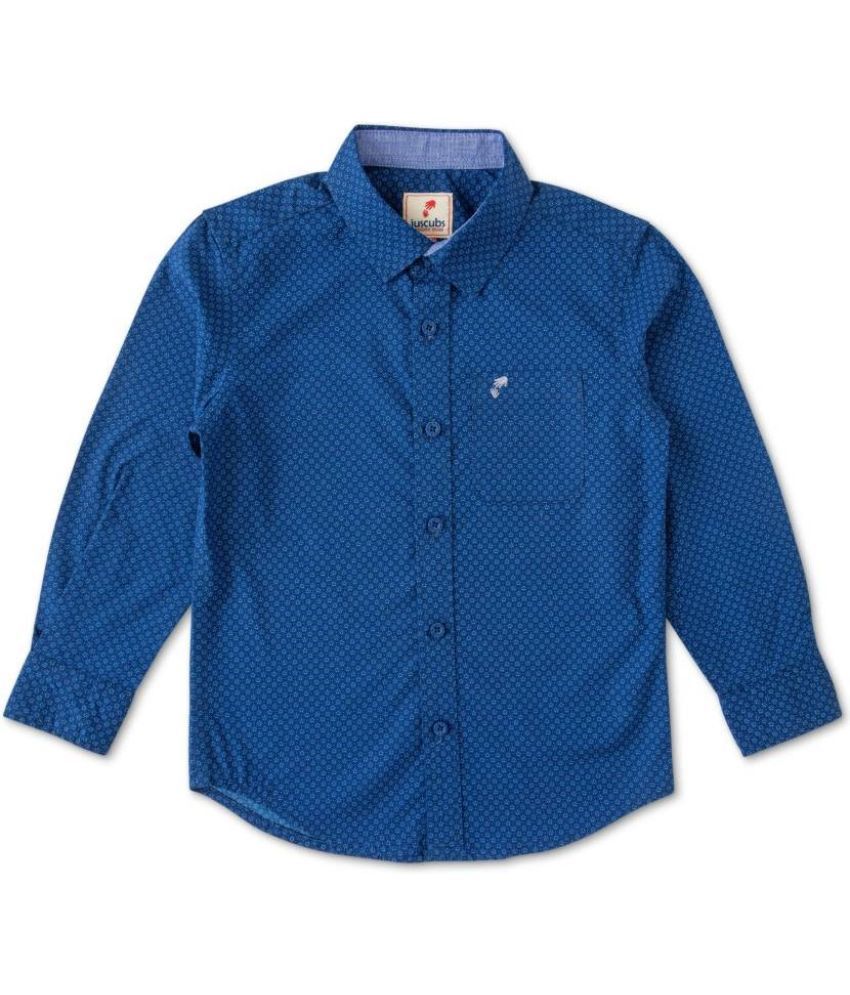     			JusCubs Boys Cotton Toddlers Embroidered Shirt - Blue (Pack of 1)