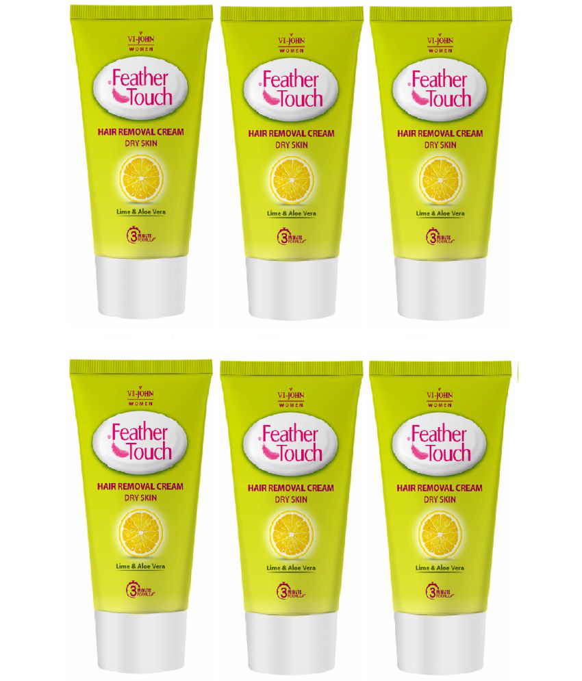     			VIJOHN Feather Touch Lime & Aloevera Hair Removal Cream for Dry Skin 40g Each Pack of 6