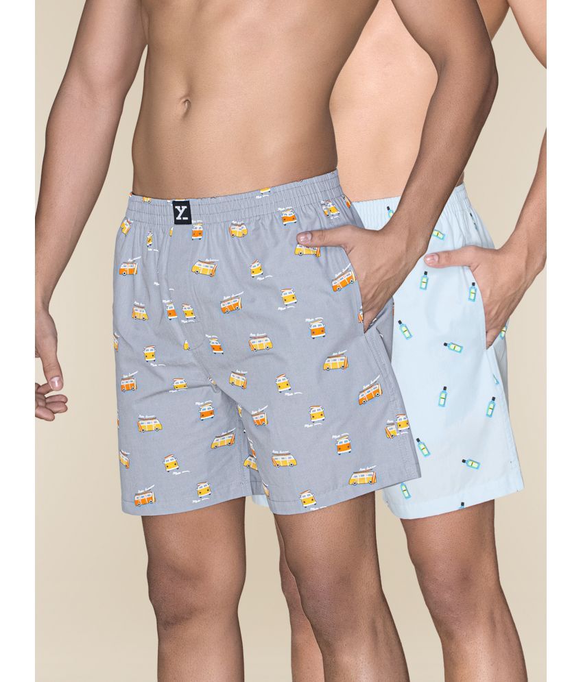     			XYXX - Multi Cotton Men's Boxer- ( Pack of 2 )