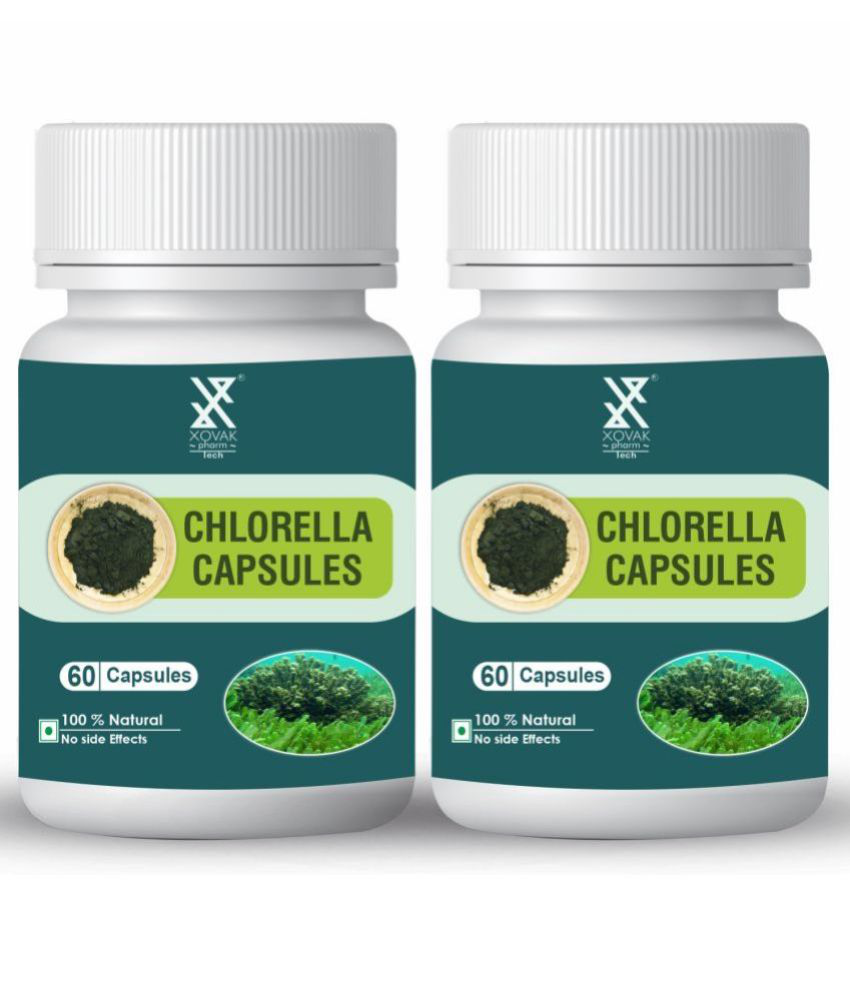     			xovak pharmtech Organic Chlorella 100 gm Minerals Capsule Pack of 2