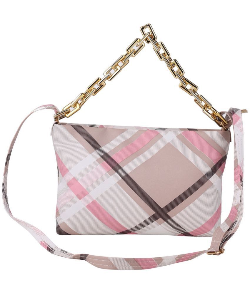     			New Choice - Pink Faux Leather Sling Bag