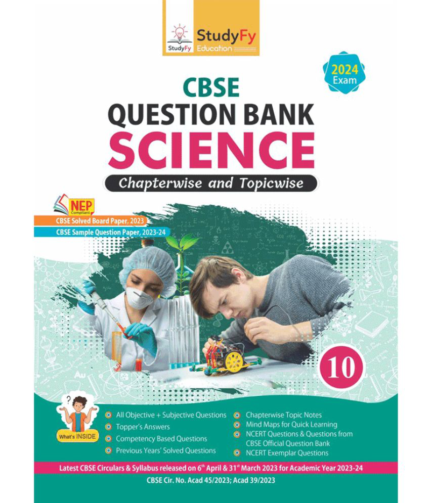     			StudyFy Class 10 Science CBSE Question Bank For 2024 Board Exams | Chapterwise & Topicwise Notes | Previous Year’s Solved Questions