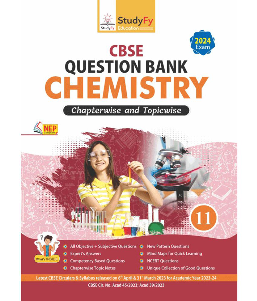     			StudyFy Class 11 Chemistry CBSE Question Bank For 2024 Board Exams | Chapterwise Topic Notes | Previous Year's Solved Questions