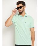 UNIBERRY Pack of 1 Cotton Blend Regular Fit Solid Half Sleeves Men's Polo T Shirt ( Mint Green )