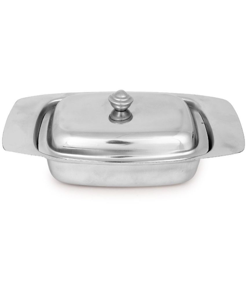     			Dynore - Butter dish Silver Serving Bowl ( Set of 1 )