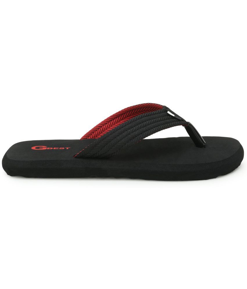     			GBest - Black Men's Thong Flip Flop