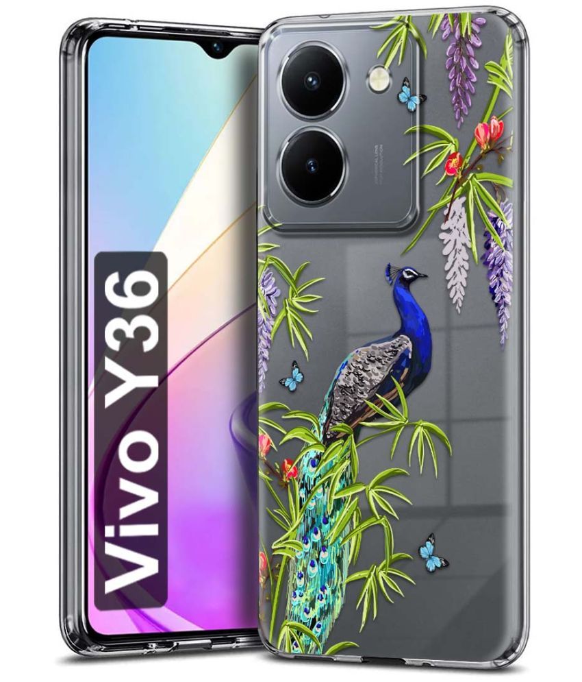     			NBOX - Multicolor Printed Back Cover Silicon Compatible For Vivo Y36 ( Pack of 1 )