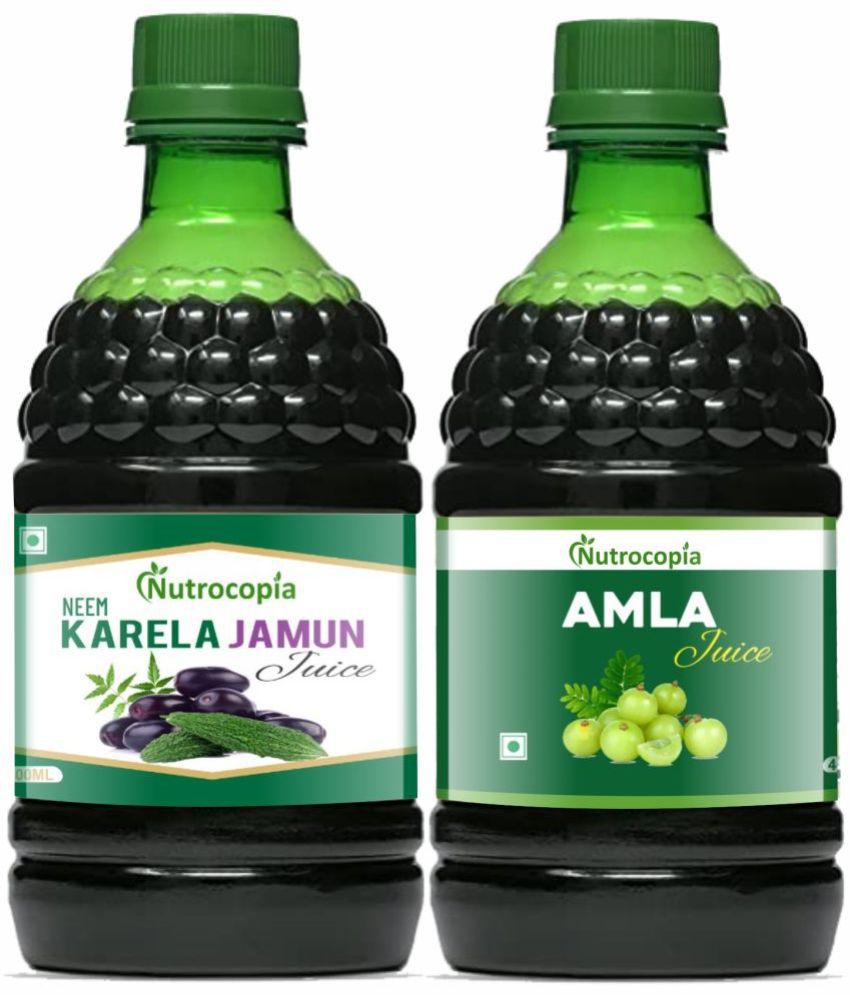     			NUTROCOPIA Neem Karela Jamun & Amla Juice For Diabetic Care Pack of 2 of 400 ML(800 ML)