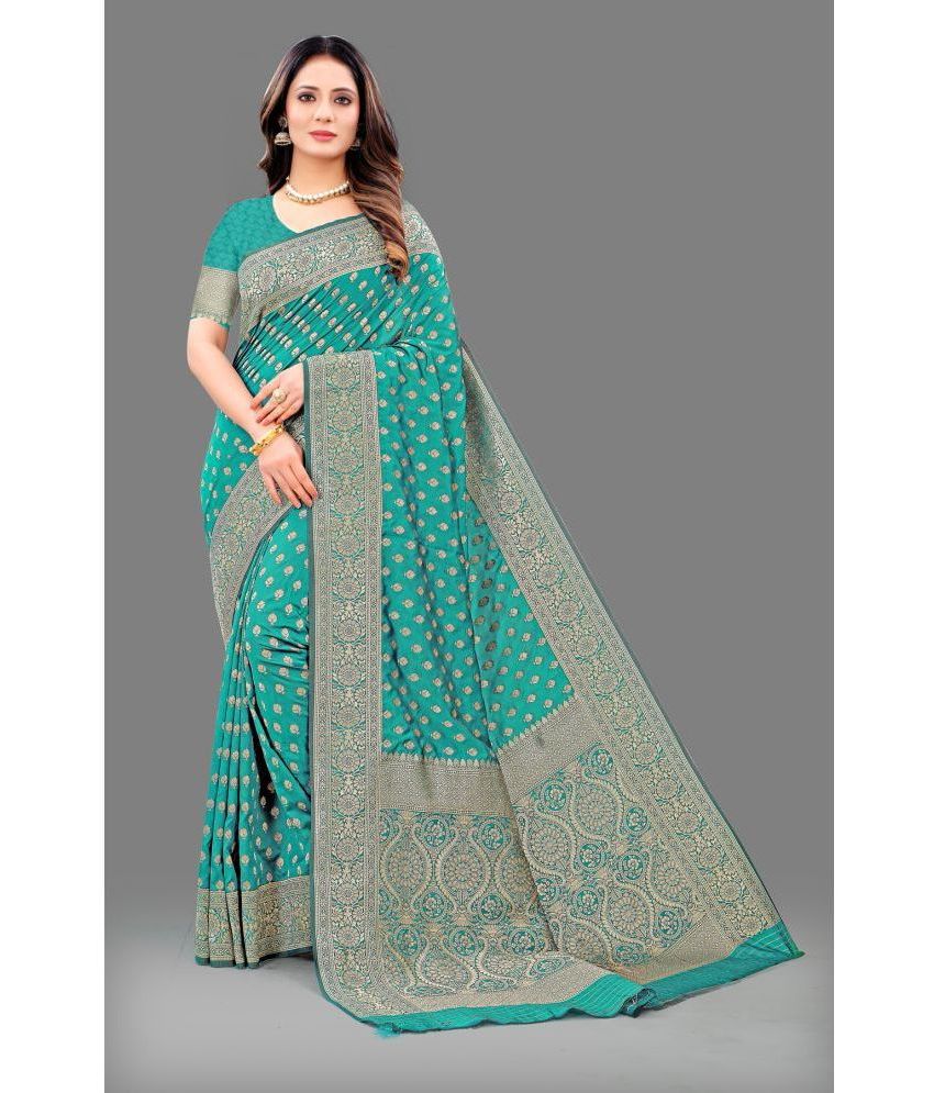     			OFLINE SELCTION - Rama Silk Saree With Blouse Piece ( Pack of 1 )