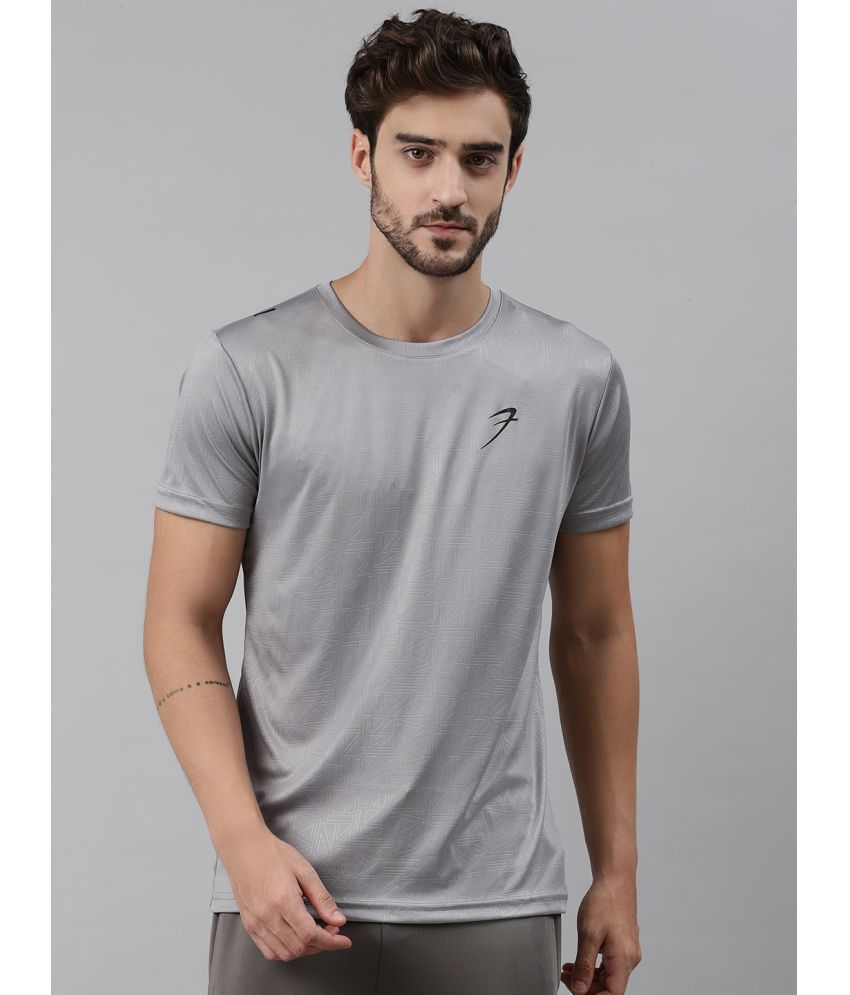     			Fuaark - Light Grey Polyester Regular Fit Men's Sports T-Shirt ( Pack of 1 )