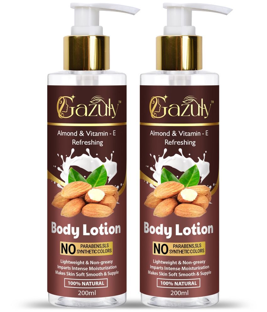     			GAZULY Vitamin E And Almond Body Lotion For Skin Moisturization, 200 ml Each (Pack Of 2)