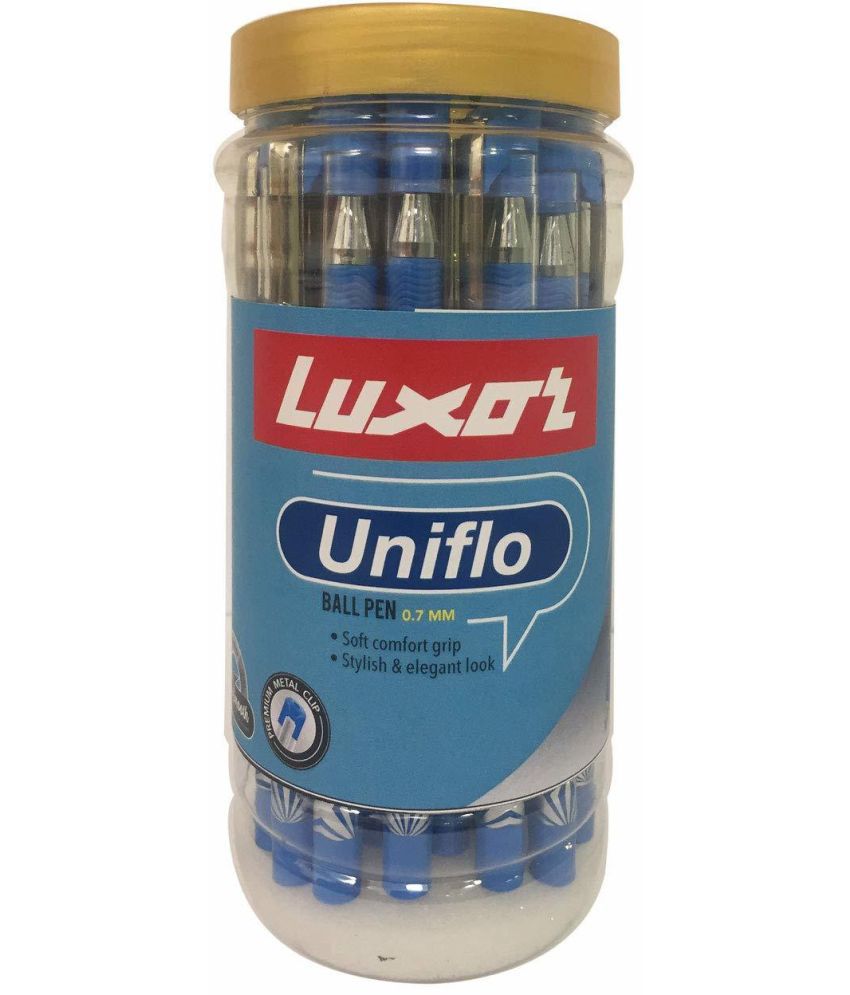     			Luxor : Uniflo Ball Pen Pack Of 25 With Jar|Blue
