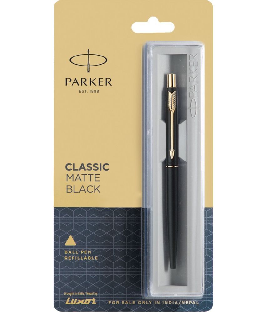     			Parker Classic Matte Black GT Ball Pen, Golden color, 1 Count (Pack of 1) (9000013841)