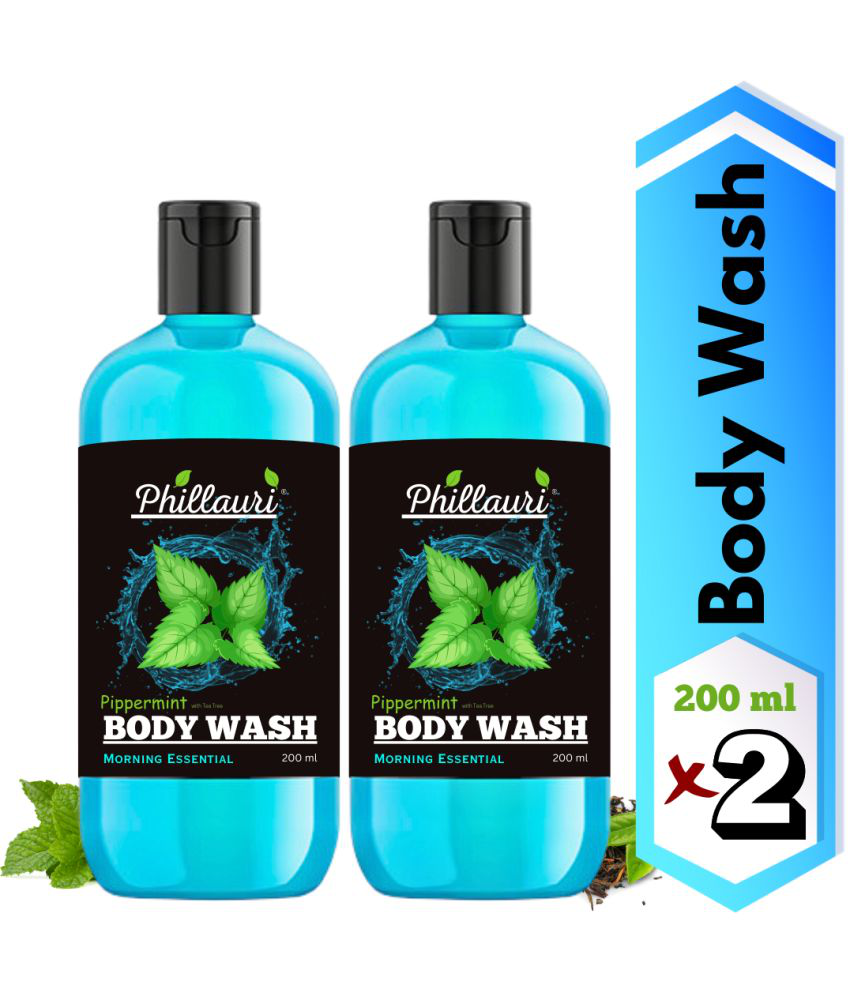     			Phillauri Pipermint body wash Coldness Shower Gel 200 mL Pack of 2