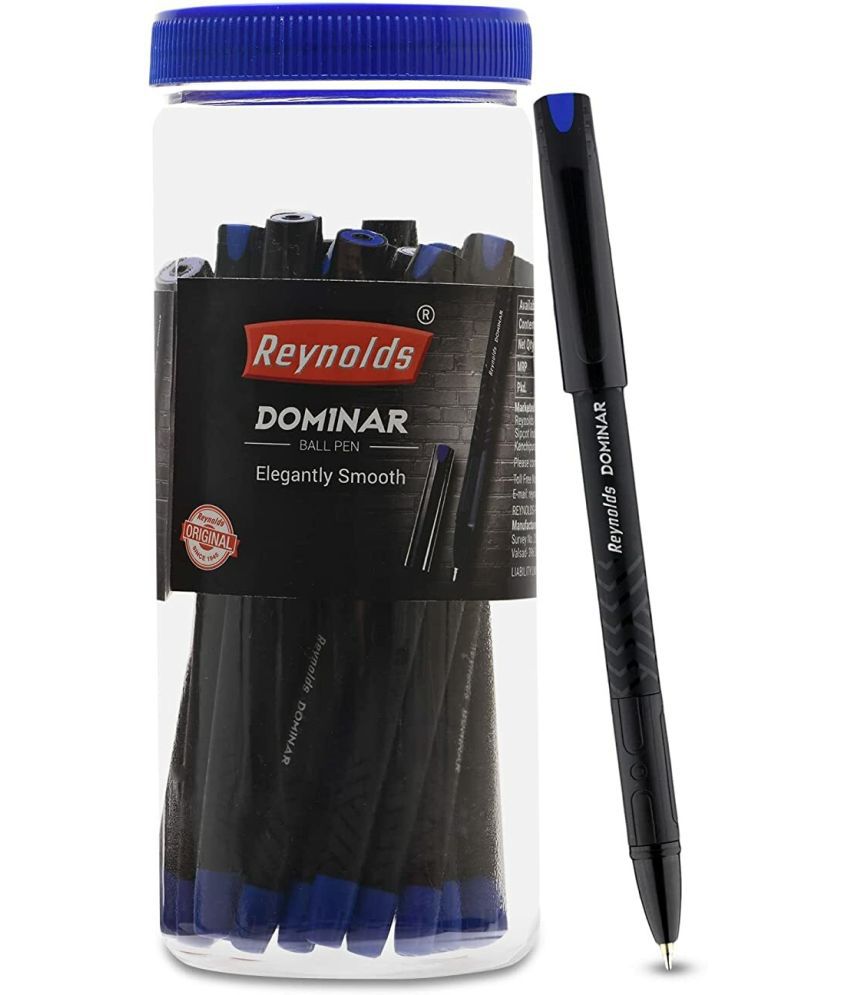     			Reynolds DOMINAR BP 20 CT JAR - BLUE Ball Pen I Lightweight Ball Pen With Comfortable Grip for Extra Smooth Writing I School and Office Stationery