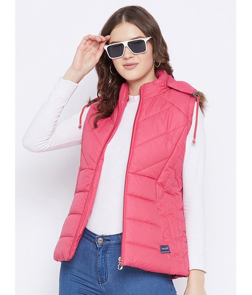     			VERO AMORE - Polyester Pink Hooded Jackets Pack of 1