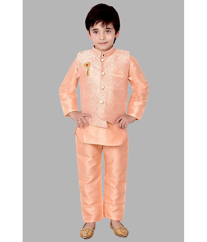     			Arshia Fashions - Peach Silk Boys ( Pack of 1 )