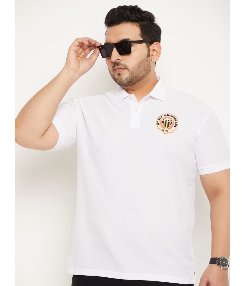     			GET GOLF - White Cotton Blend Regular Fit Men's Polo T Shirt ( Pack of 1 )