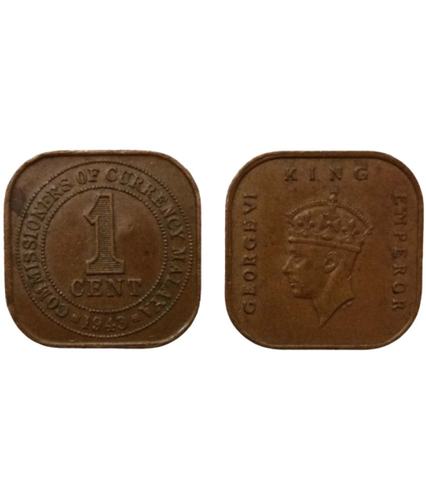     			Hop n Shop - Rare King George VI 1 Cent 1943 Malaya 1 Numismatic Coins