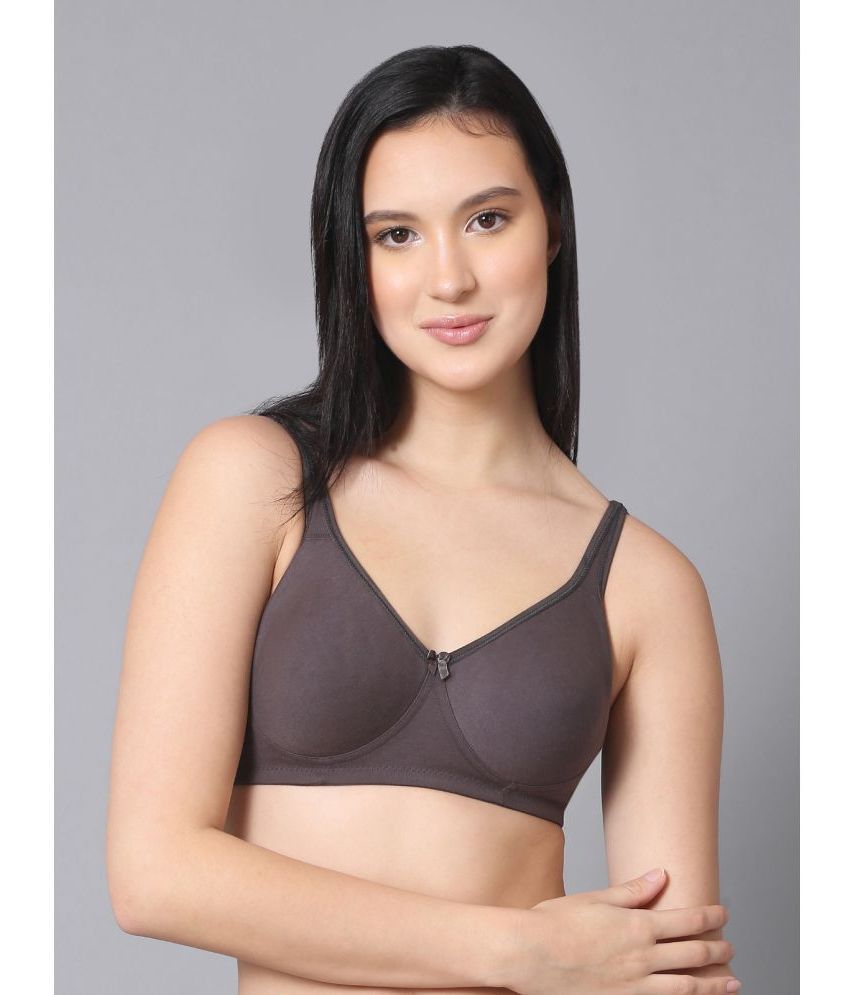     			NSALIZA - Dark Grey Polyester Non Padded Women's T-Shirt Bra ( Pack of 1 )