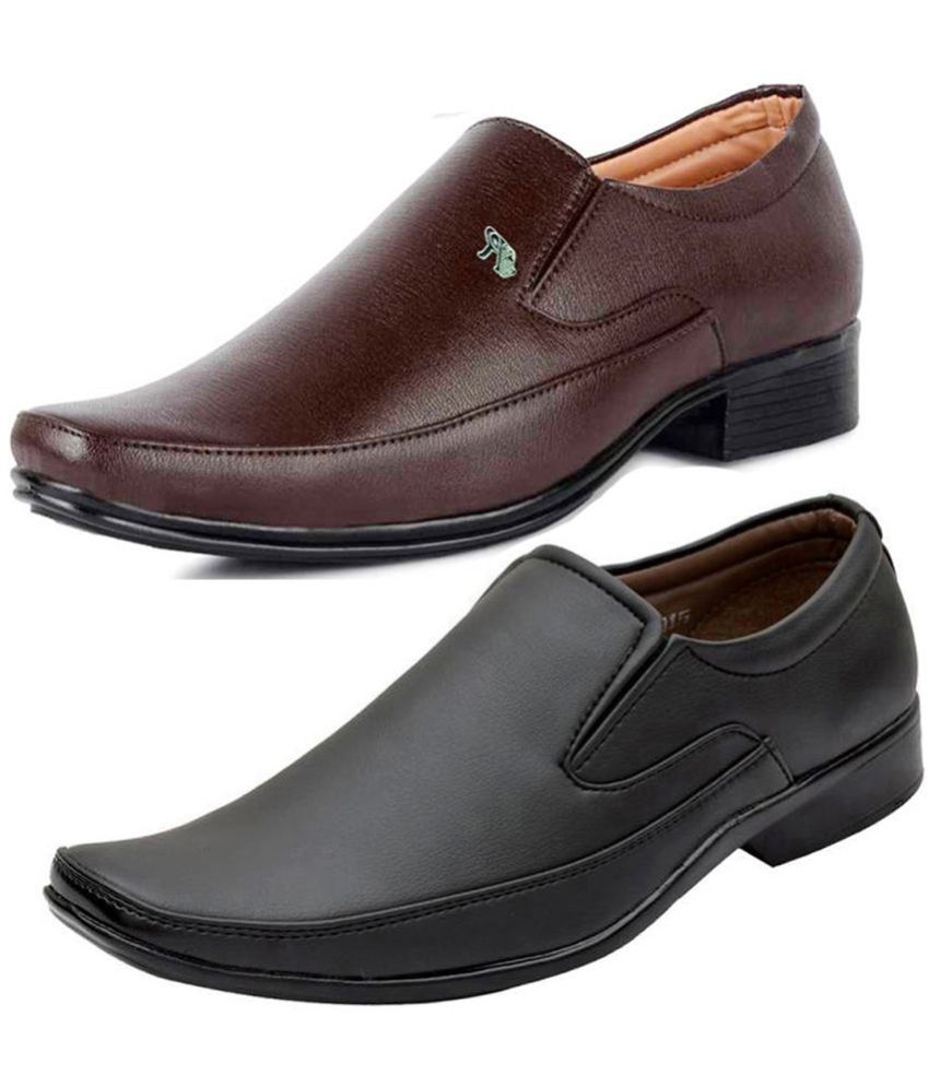     			vitoria - Black Men's Slip On Formal Shoes