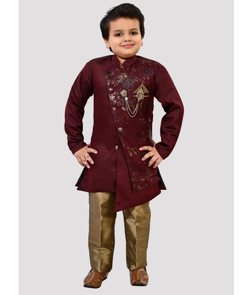     			Arshia Fashions - Maroon Polyester Boys Indo Western Sherwani & Churidar Set ( Pack of 1 )
