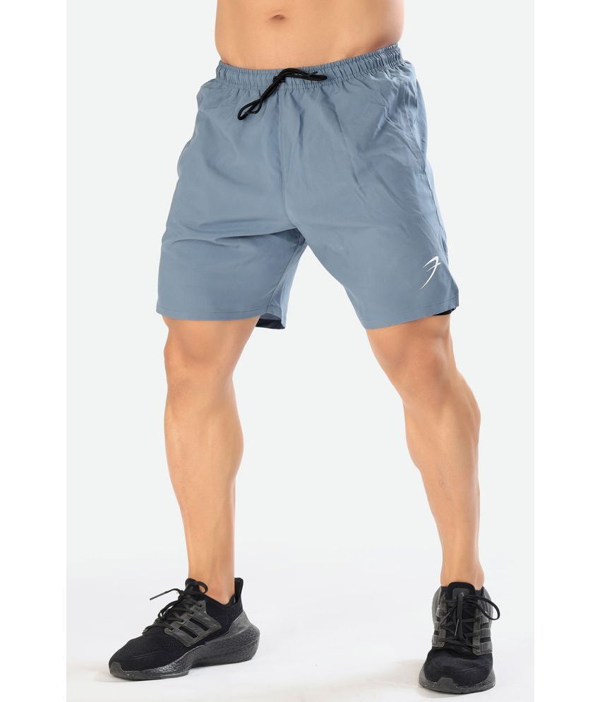     			Fuaark - Light Blue Polyester Men's Gym Shorts ( Pack of 1 )