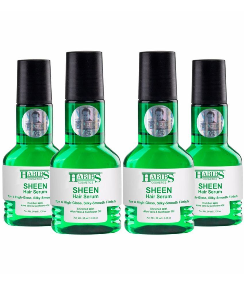     			Habibs Sheen hair Serum For Smooth Anti-Frizz Hair Serum high-Gloss silky-Smooth 100ml Pack of 4