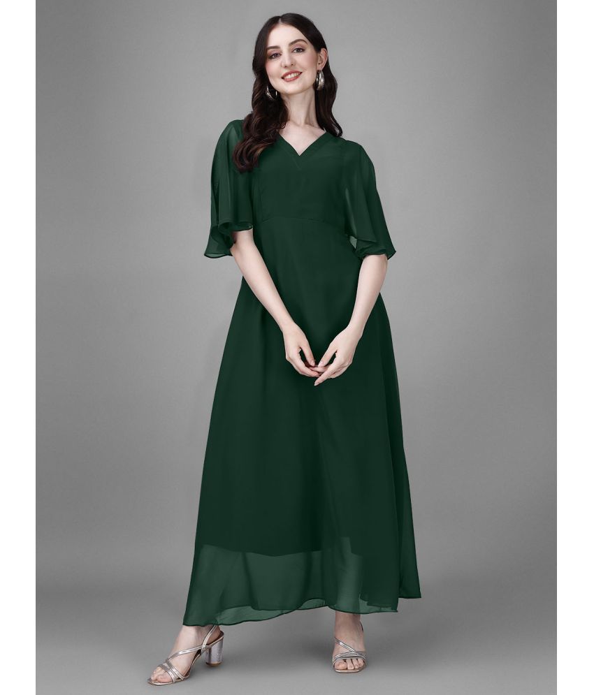     			RAIYANI FASHION - Green Georgette Women's Gown ( Pack of 1 )