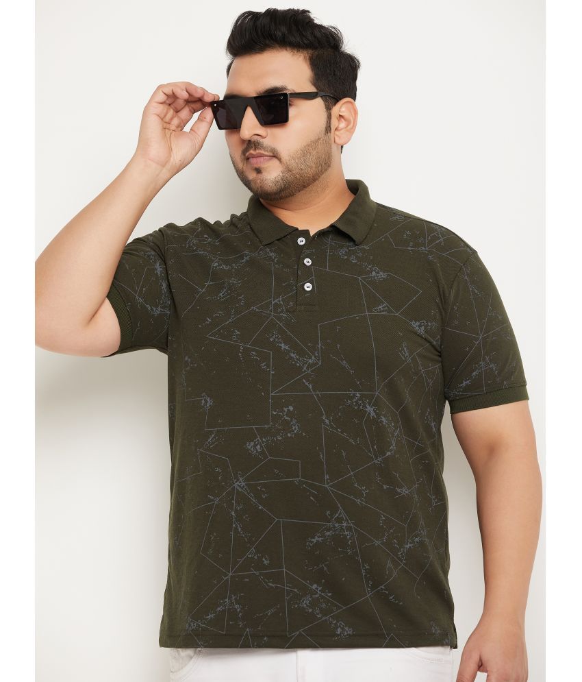     			RELANE - Olive Cotton Blend Regular Fit Men's Polo T Shirt ( Pack of 1 )