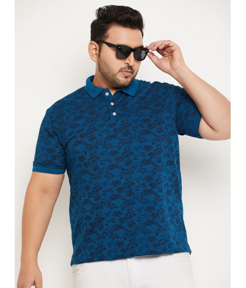     			RELANE - Teal Blue Cotton Blend Regular Fit Men's Polo T Shirt ( Pack of 1 )