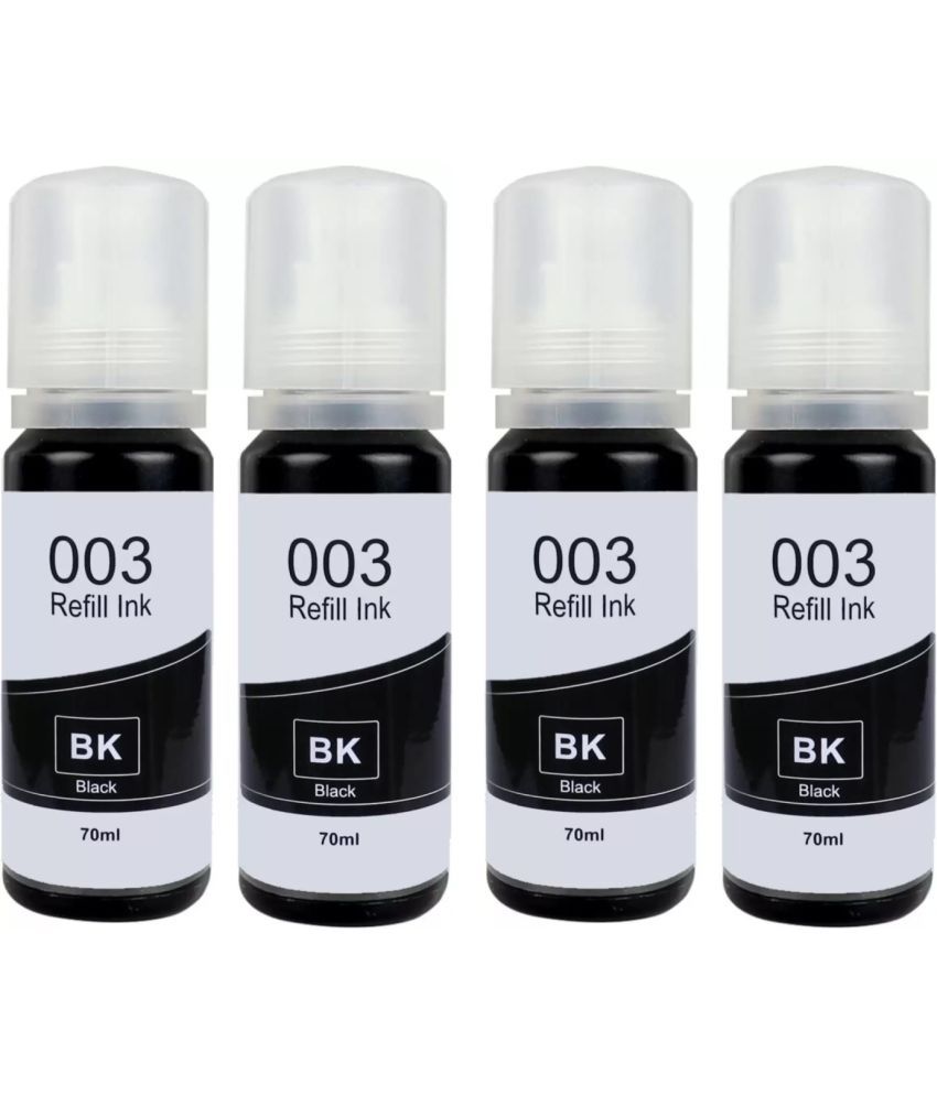     			TEQUO L3150 Ink For 003 Black Pack of 4 Cartridge for Ink for L3110, L3150, L3115, L3116, L3101, L3210, L3215, L3216, L3152, L3156, L5190 Printer