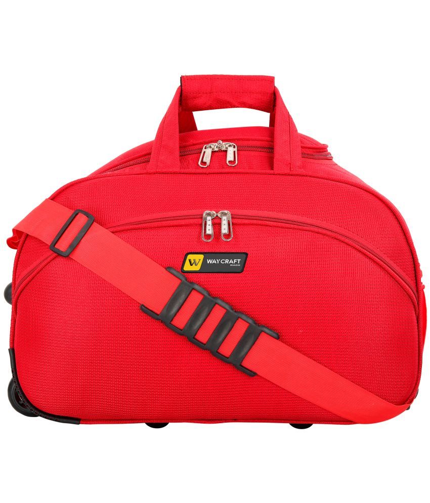     			Waycraft - 55 Ltrs Red Polyester Duffle Trolley