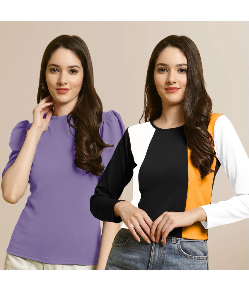     			Fabflee - Multi Color Polyester Women's Regular Top ( Pack of 2 )
