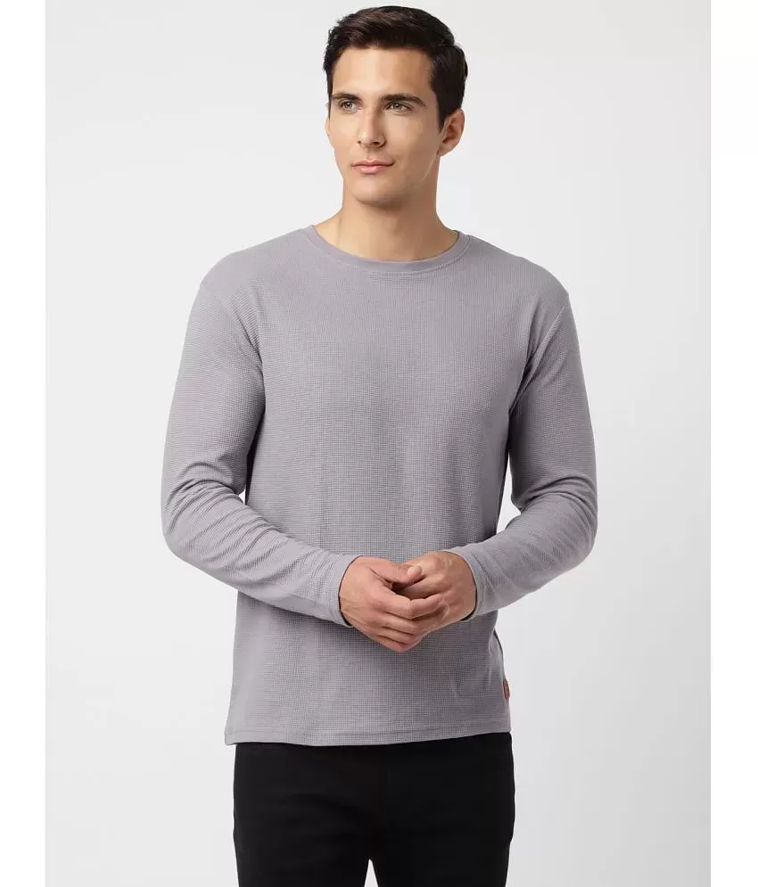Buy GREY BOX Men Nude Solid 100% Cotton Crew Neck T-shirt Online at Best  Prices in India - JioMart.