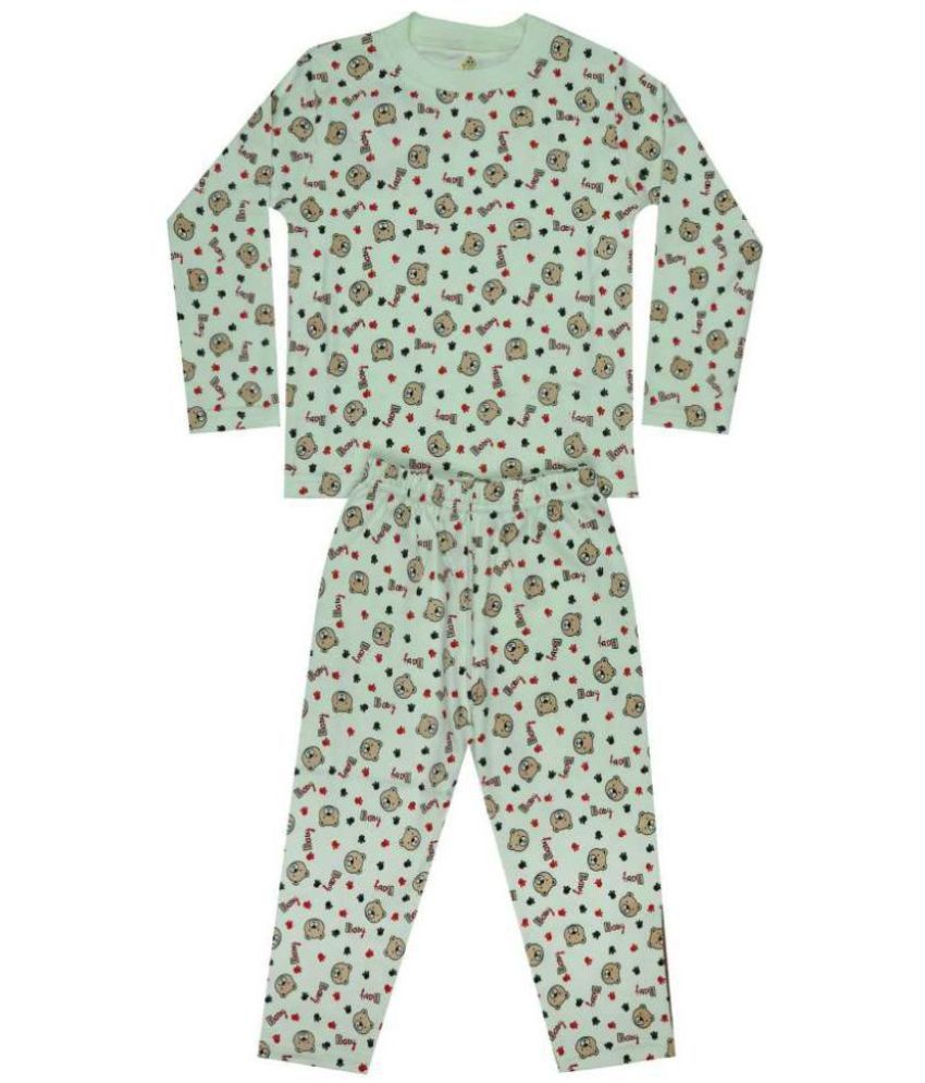     			Kaboos 100% Cotton Horse Printed Night Suit