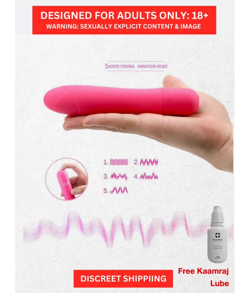     			Mini Vibrator in Soft Silicone | 5 Dynamic Vibration Modes | Pink Passion Foreplay Multispeed Power Stick LILO