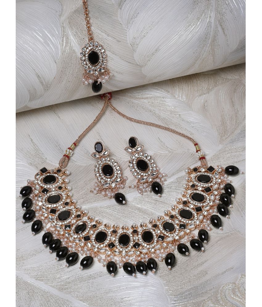     			Sukkhi Black Alloy Necklace Set ( Pack of 1 )