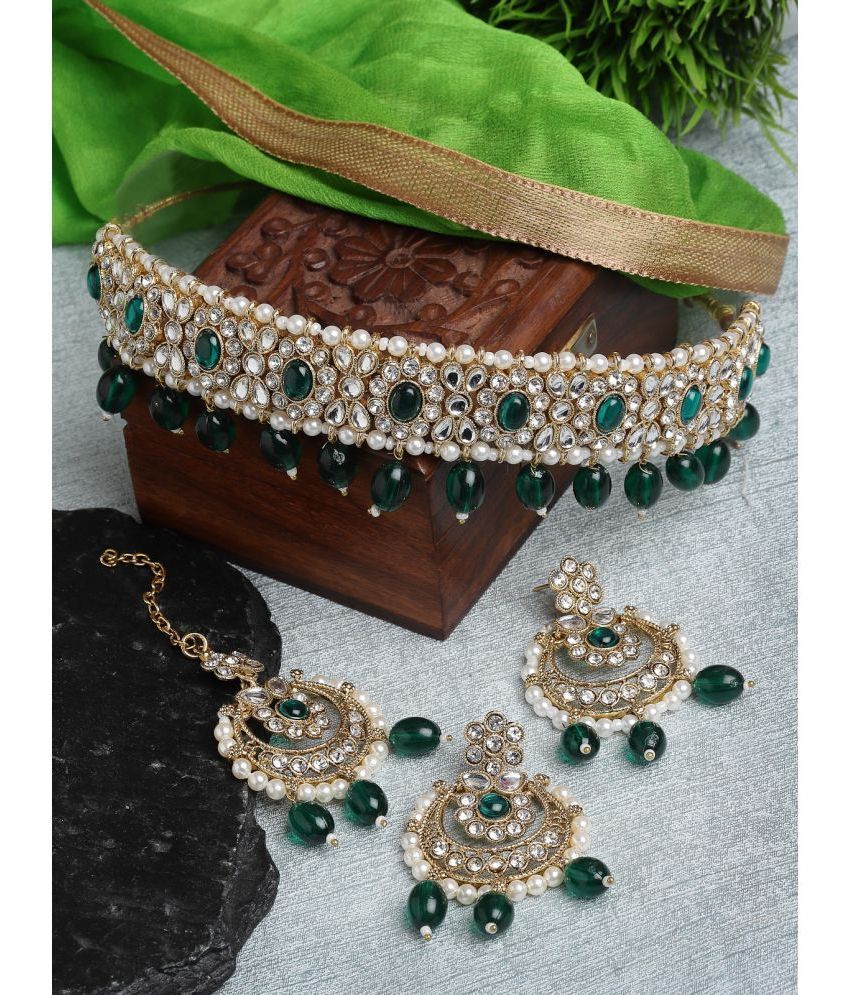     			Sukkhi Green Alloy Necklace Set ( Pack of 1 )