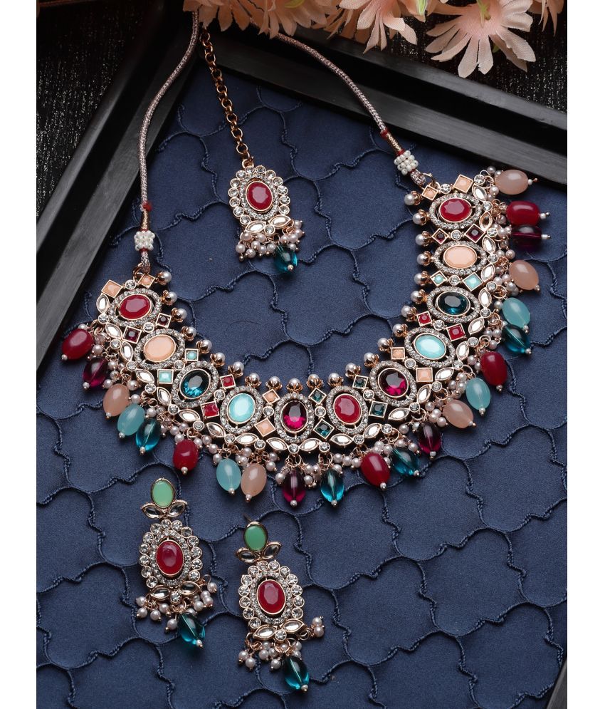     			Sukkhi Multi Color Alloy Necklace Set ( Pack of 1 )
